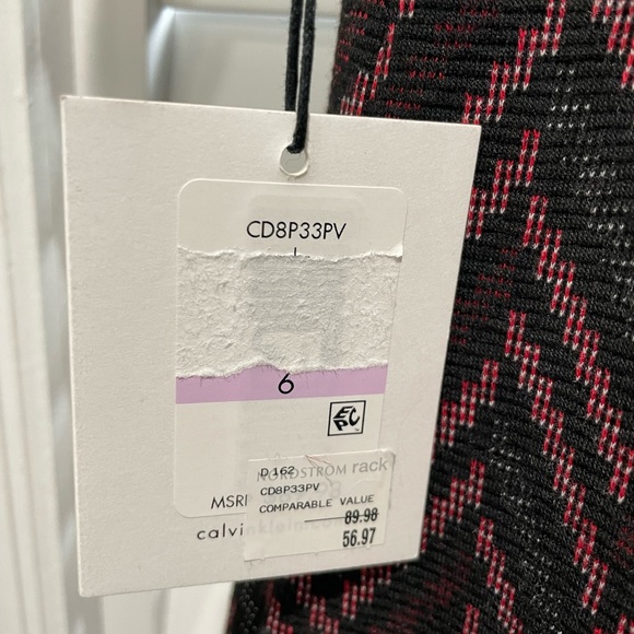 Calvin Klein Chevron Mini Dress - Picture 6 of 7